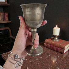 Vintage Grenadier Silver Plated Goblet Chalice Wine Cup Made In England Fluted