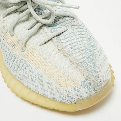 Yeezy x Adidas BlueWhite Knit Fabric Boost 350 V2 Cloud White