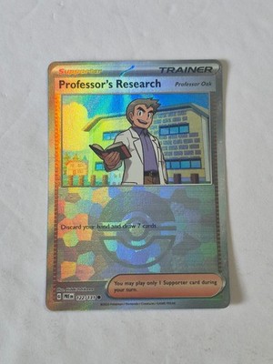 Professor's Research Poke Ball 122/131 Prismatic Evolutions Pokemon Holo NM