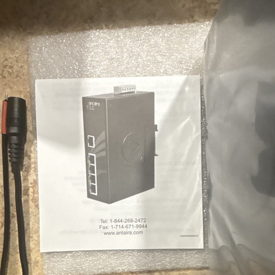 Antaira Industrial Ethernet Switch Device with Cable & Manual