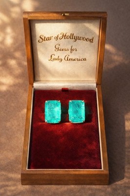 Lady America, Genuine Colombian Emerald Stud Earrings 10x14mm Sterling Silver