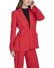 Halston Belted D-Ring Blazer Women's