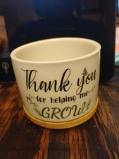 Image of Thank You for Helping Me Grow Starter Ceramic Flower Pot Planter
