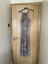 Boohoo Leopard Print Wrap Maxi Dress Size 4
