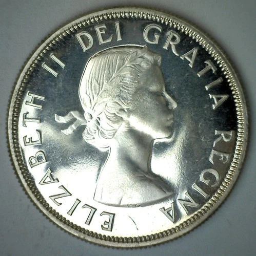 1956 Canada Silver 50 Cents Coin BU 50c Canadian Half Dollar Uncirculated