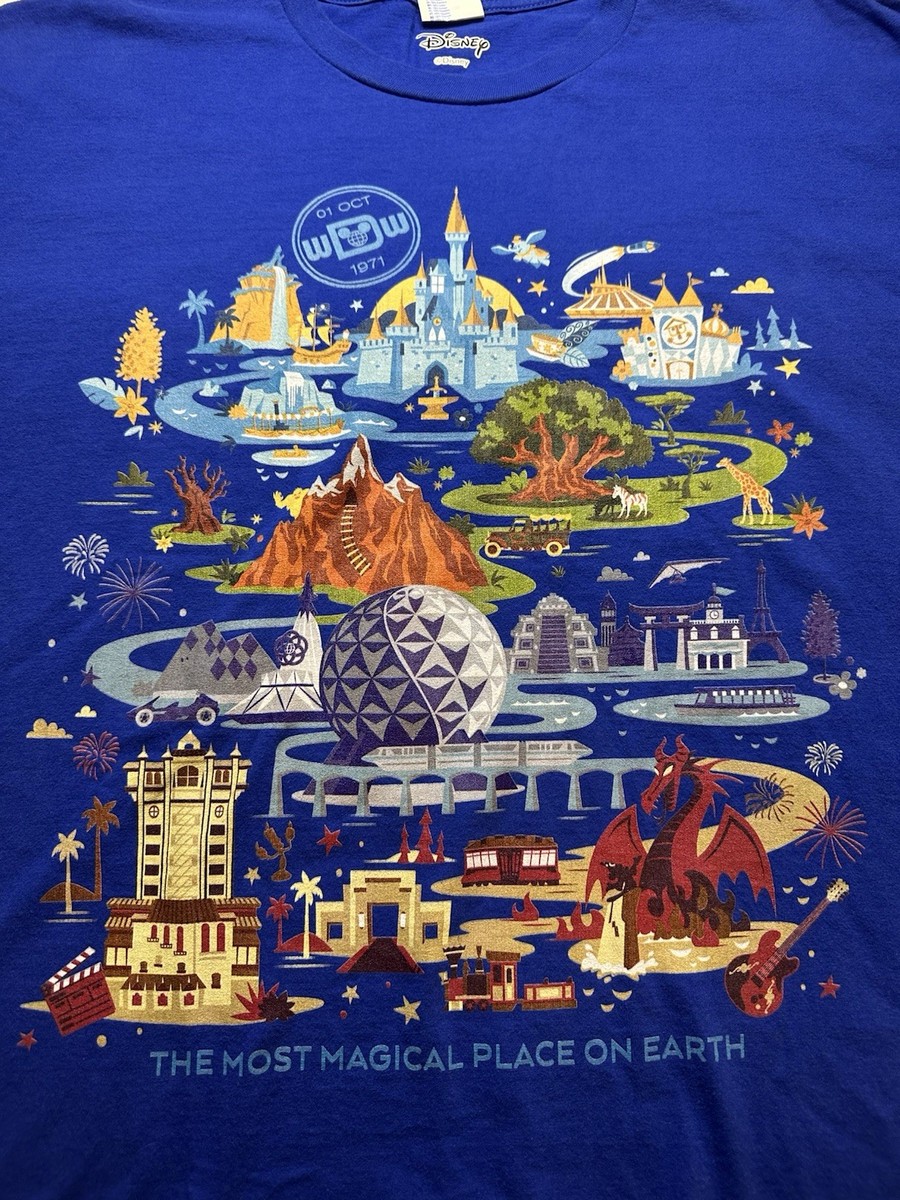 Walt Disney World Tシャツ ブルー　Lサイズ Disney World T-Shirt Blue Adult XL The Most Magical Place in the