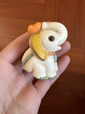 THUN Elefante Elefantino Panna 2016 Con Cuore Arancione Altezza 5 cm