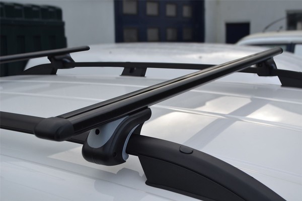 Black DachträGer + Schwarze QuerträGer FüR Volkswagen Caddy Maxi LWB 2015-2021-image