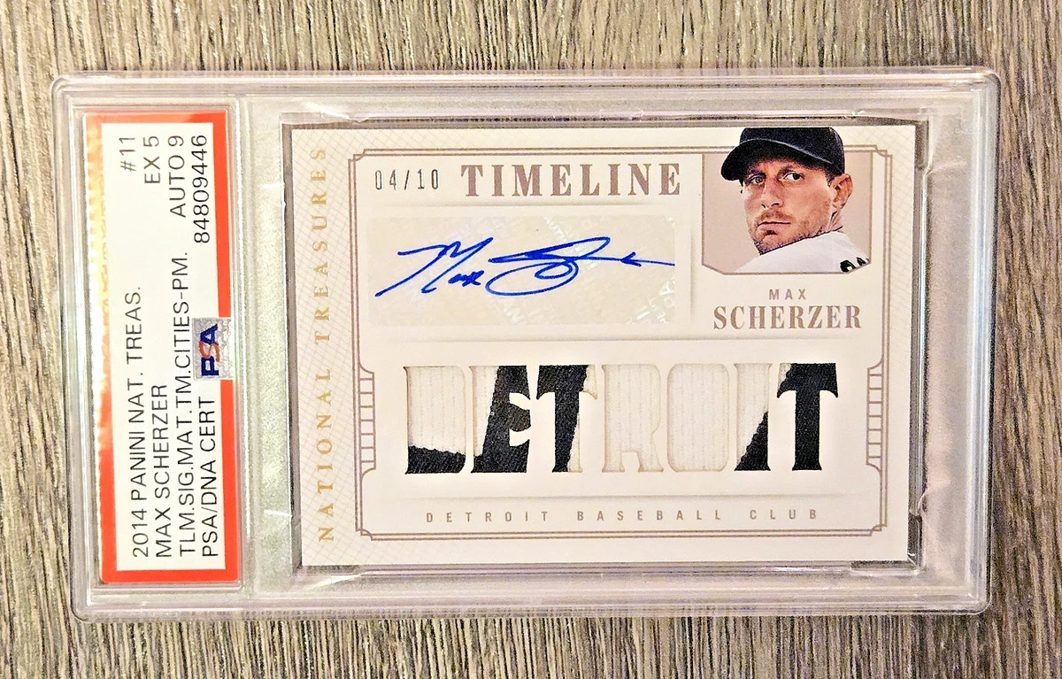 Panini Max Scherzer Autographed Baseball Sports Trading Cards 