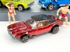 Vintage Hot Wheels Redline 1968 Red Custom Camaro US - White Int., VERY ROUGH!