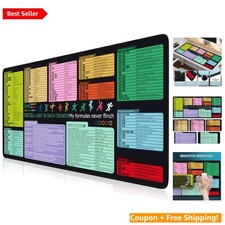 XXL Excel Cheat Sheet Desk Pad with 2025 Book - Elegant  Non-Slip Design