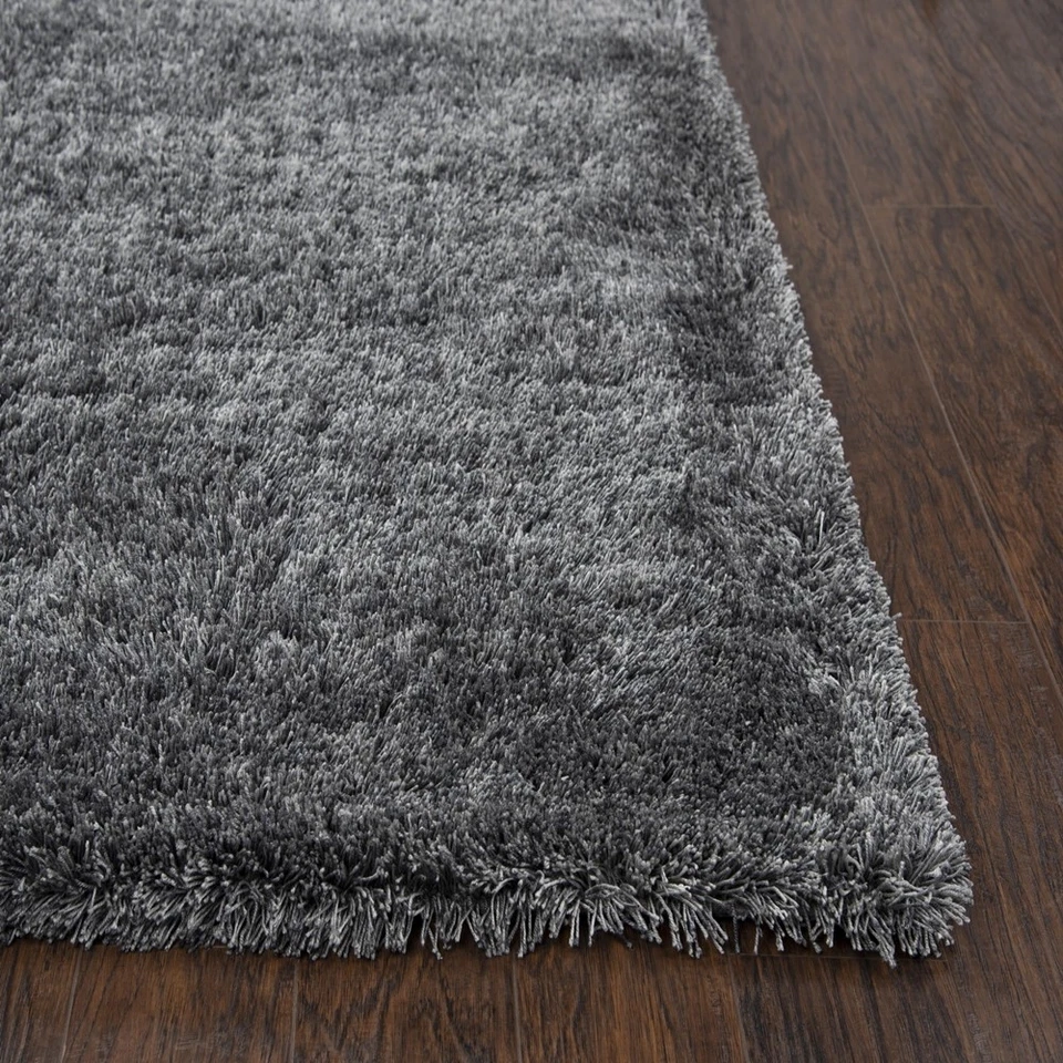 Rizzy Rugs Whistler Shag Area Rug WIS103 Polyester Gray Plush Comfy Rectangle - Image 3 of 4