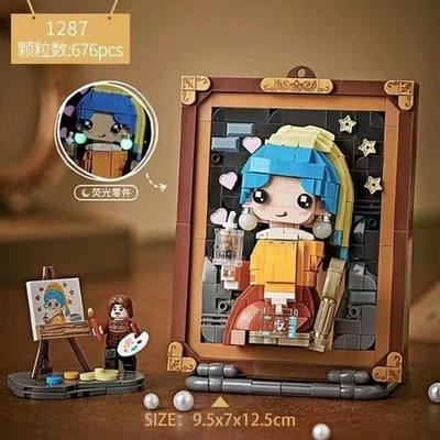 LOZ mini Blocks Kids Building World Famous Paintings Toys Decorative Home Decor
