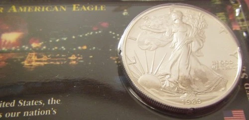 1989 1oz Silver American Eagle Sealed, Uncirculated, Littleton coin co.