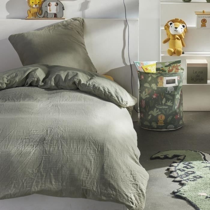 Parure de couette 1 personne 140x200 cm thermorégulatrice en gaze de coton Today