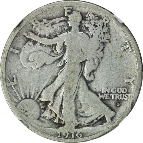 1916-D Walking Liberty Half NGC VG8 Nice Eye Appeal Nice Strike