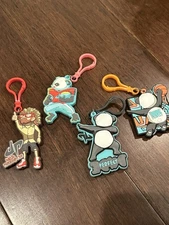 Dude Perfect Keychain Lot of 4 Panda & Ned Forrester Rubber Tags Excellent
