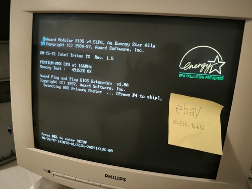 Pentium MMX 166MHz Vintage PC - DOS Win95/98 - S3 Virge - SB PCI - Rare AT Case - Bild 2 von 9