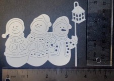 4 SNOWMEN cardstock paper die cut embellishments scrapbook / card CHRISTMAS
