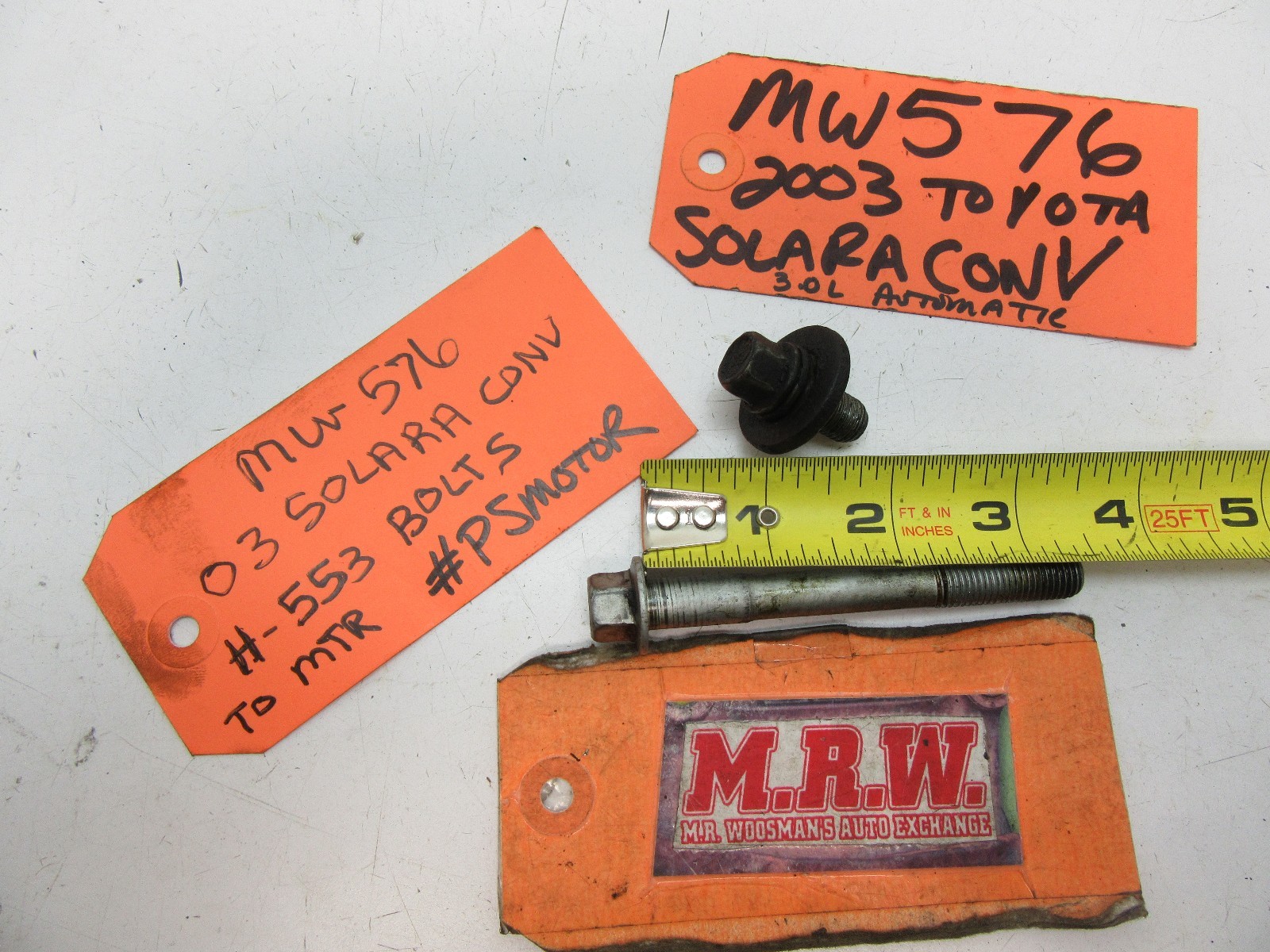 BOLT BOLTS POWER STEERING PUMP TO MOTOR ENGINE 3.0L 6 CYLINDER V6 LEXUS