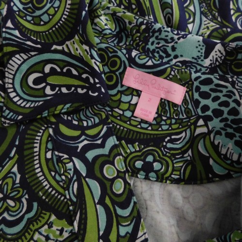 LILLY PULITZER Silk Jersey Knit Blayney Dress Faux Wrap Master Of The House 2 - Picture 7 of 10