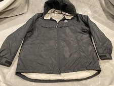 Vintage 90s Adidas Embroidered Black Puffer Zip Jacket