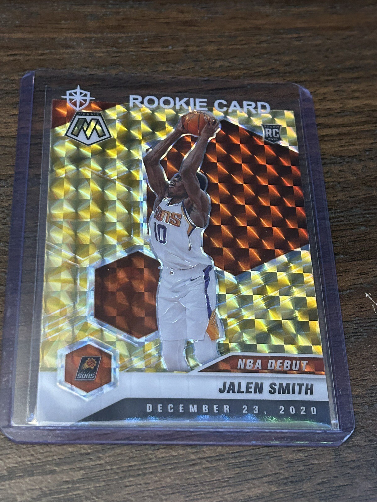 2020-21 Mosaic Jalen Smith Gold Wave Prizm NBA Debut Rookie Card RC #275 Suns