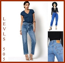 Levi's 505 Jeans Levis Damen Hohe Taille Neue Boyfriend Vintage W27 W28