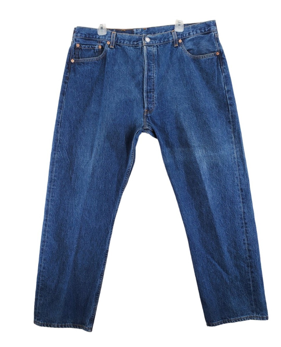 Levis 501 Blue Jeans Men 42(40)x30 Hi Rise Wide ButtonFly USA 90s Levis 501 Blue Jeans Men 42(40)x30 Hi Rise Wide ButtonFly USA 90s