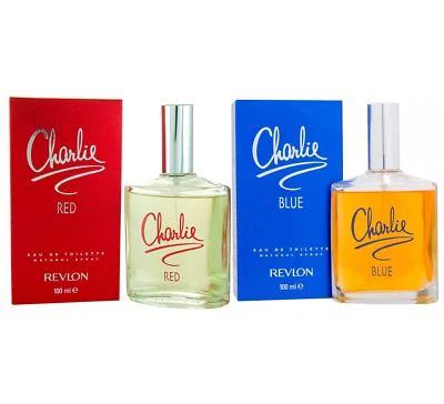 2 x 100ml Revlon Charlie Red & Blue Eau de Toilette Spray Brand New