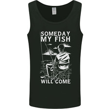 My Fish Will Come Funny Fishing Fisherman Mens Vest Tank Top