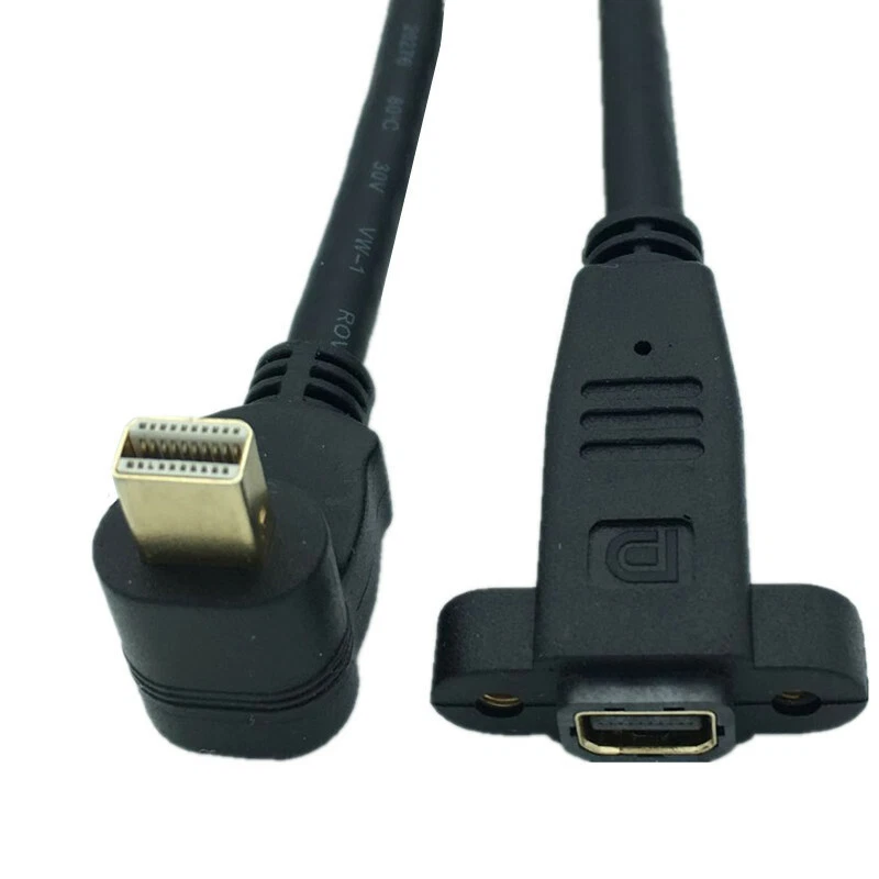 90º Up Down Right Left Angled Mini DisplayPort Male to Mini DP Female Cable Cord - Image 4 of 4