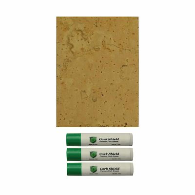 Natural Sheet Cork, 4'' x 6'' Clarinet, Saxophone, Flute, with Cork Grease!