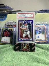PSA 10 2024 Bowman Mega Box Wyatt Langford Purple Refractor Texas Rangers
