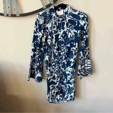 New! Figue Natasha Romper Birdsong White Navy Birdsong Size XS NWT 13656