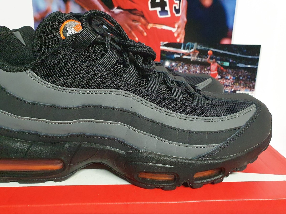 Nike Air Max 95 Black Grey Safety Orange Men's UK 11 EUR 46 Nike Air Max 95 Black Grey Safety Orange Men's UK 11 EUR 46