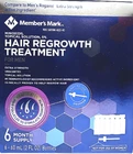 Member's Mark 5% Minoxidil Topical Hair Regrowth Treatment 1- 6 Months Exp 09/26