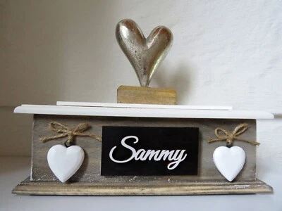 Tierurne Urnenbox Urne Holz Alu Herz Katze Hund Spruch und Wunschname Text neu - Bild 1 von 4
