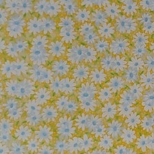 Floral Cotton Fabric Flowers KEEPSAKE CALICO Yellow Blue Green LAST HALF YARD