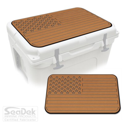 SeaDek Cooler EVA Pad Top fits RTIC 52 qt Ultralight -  EVA Mat - US Flag T/B