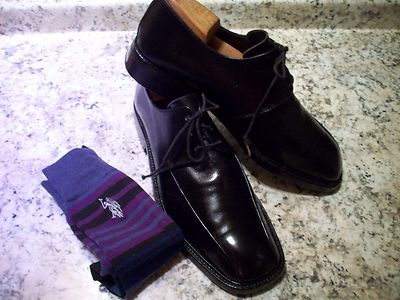 Gordon Rush Black and Burgundy Shoe Box Hastings Black Derby | Gordon Rush main image 4