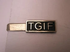 TGIF "Thank God its Friday" Vintage SMALL Tie Bar Clip