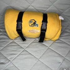 Greenbay Packers & Chevrolet Fleece Blanket Rolled 50x60" Yellow