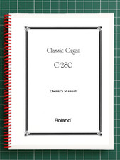 Roland C-280   2 in 1 Owners Manual User Instructions   38 Pages   USA Made