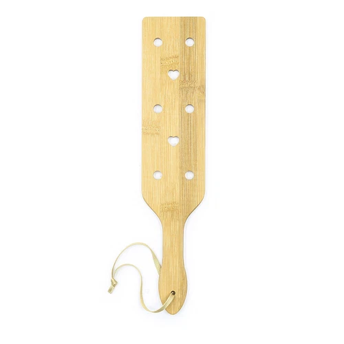 Bondage Bamboo Spanking Paddle with Holes Handle Wooden Flogger Whip BDSM Slave - Picture 10 of 13