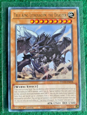 YU-GI-OH TOCH-DE038 WAHRER KÖNIG LITHOSAGYM, DIE KATASTROPHE - SELTENE KARTE - 1.AUFLAGE