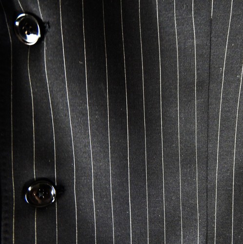 Donald Trump Signature Collection Suit Jacket Men 42R BLACK Pinstrip Wool Blazer - Picture 15 of 20