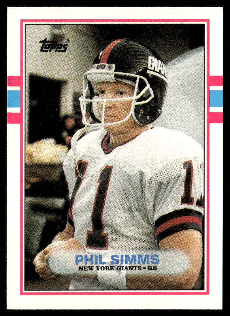 Phil Simms 1989 Topps American/UK #12 - New York Giants
