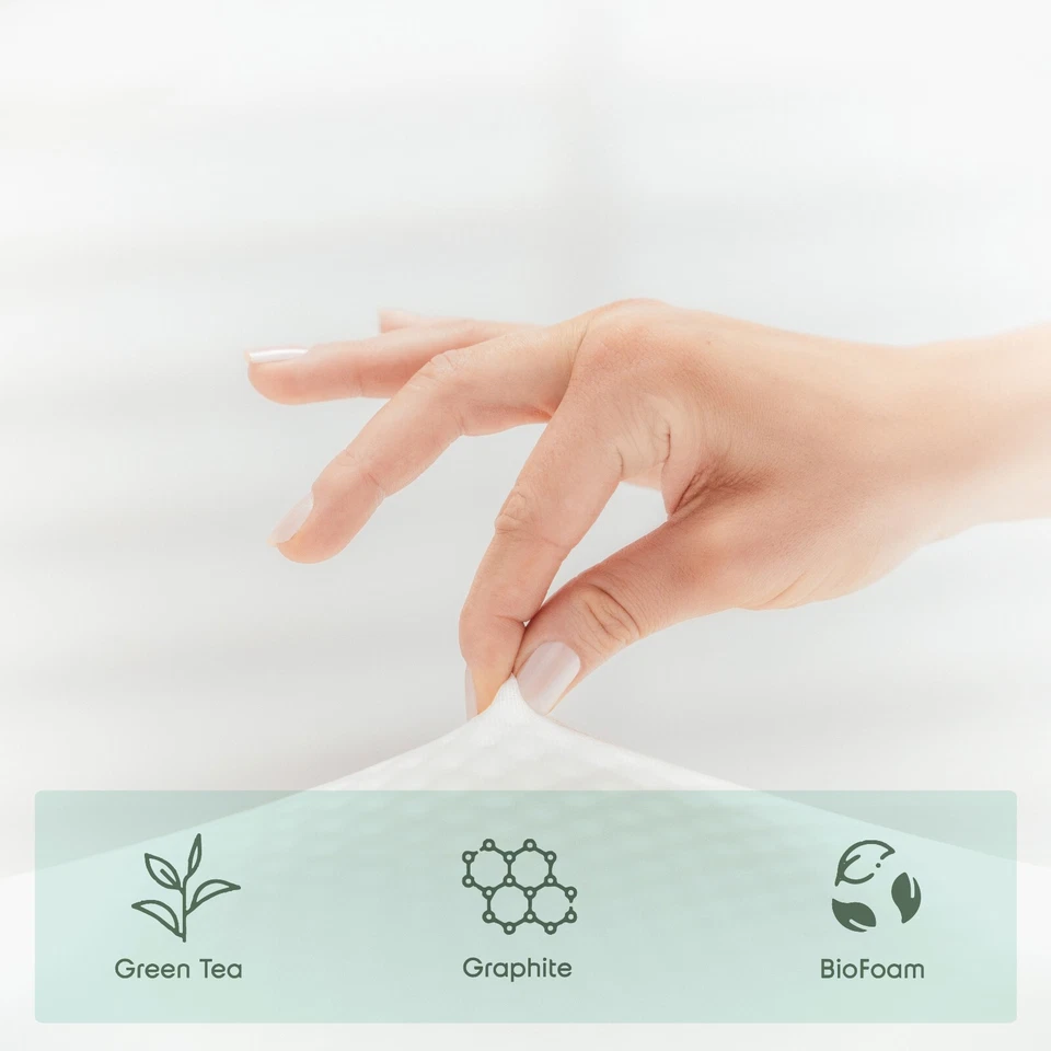 Colchón de espuma viscoelástica de enfriamiento de té verde - 8" 10" 12" para abrazar el cuerpo cómodo y fresco Foto 4 de 4