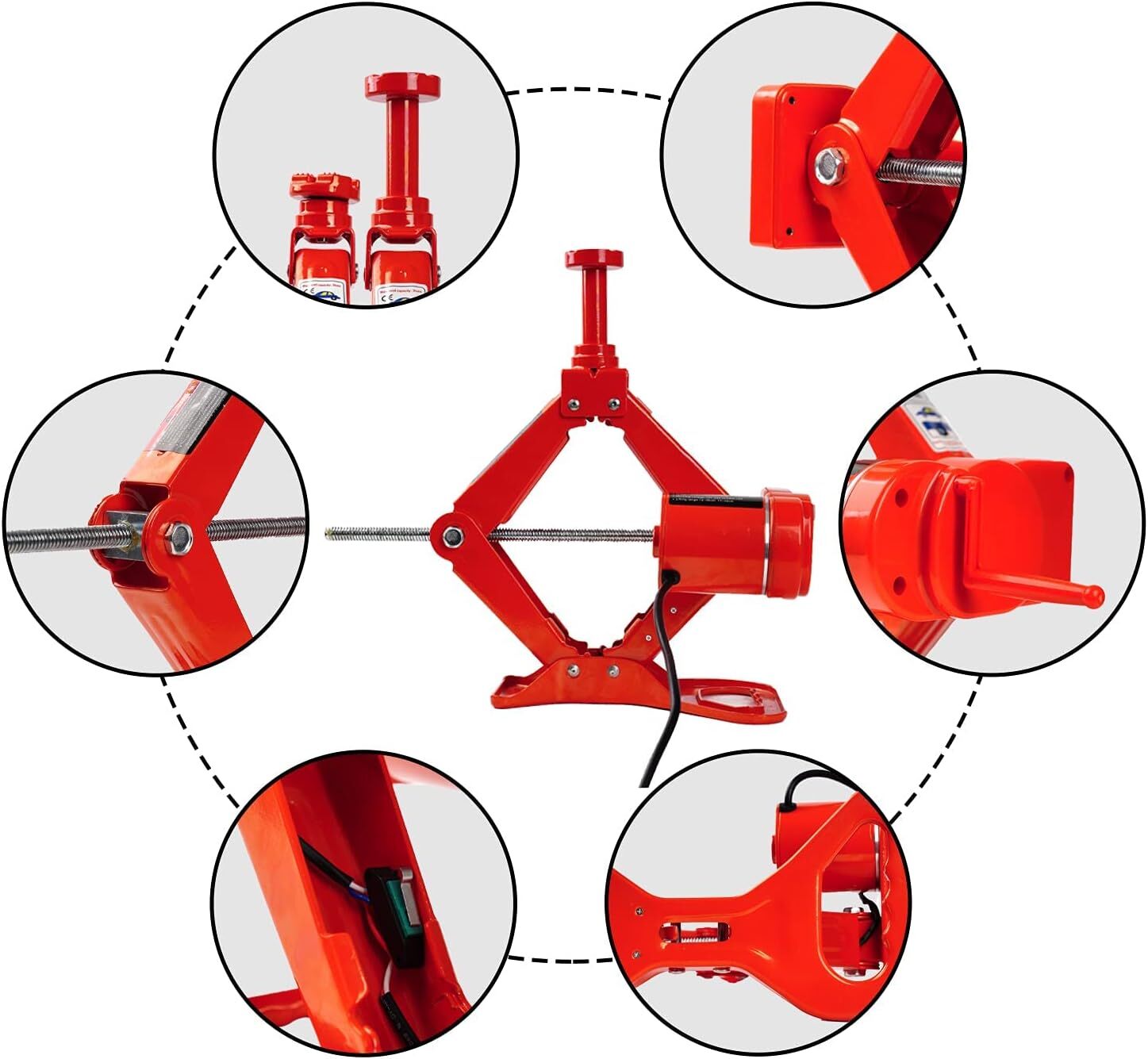 ROGTZ Electric Car Scissor Jack 12V Auto Trailer Car Floor Jack Kit